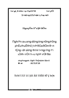Luận văn nghiên cứu ứng dụng ống nong trong phẫu thuật tvđđ đơn tầng csvtlc tại bệnh viện hữu nghị việt đức