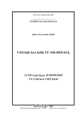 Luận văn văn học hòa bình từ 1986 đến nay