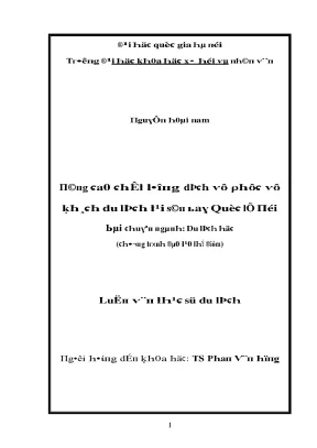 Luận văn nâng cao chất lượng dịch vụ phục vụ khách du lịch tại sân bay quốc tế nội bài