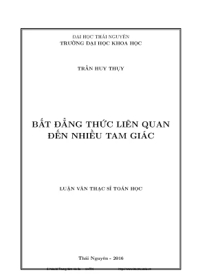 Luận văn bất đẳng thức liên quan đến nhiều tam giác