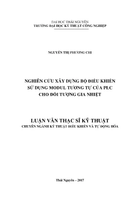 Luận văn nghiên cứu xây dựng bộ điều khiển sử dụng modul tương tự của plc cho đối tượng gia nhiệt