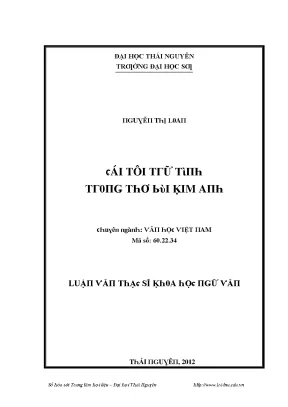 Luận văn cái tôi trữ tình trong thơ bùi kim anh