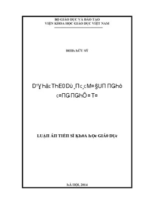 Luận văn dạy học theo dự án các mô đun nghề công nghệ ô tô