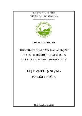 Luận văn nghiên cứu quang xúc tác hấp phụ xử lý cr vi trong nước thải sử dụng vật liệu lai cacbon nanosheet zno