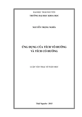 Luận văn ứng dụng của tích vô hướng và tích có hướng