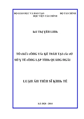Luận văn tổ chức công tác kế toán tại các cơ sở y tế công lập tỉnh quảng ngãi