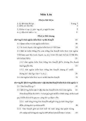 Luận văn đặc trưng thẩm mỹ cơ bản của tiểu thuyết hiện thực chủ nghĩa