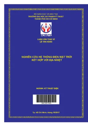 Luận văn thạc sĩ nghiên cứu hệ thống điện mặt trời kết hợp với địa nhiệt