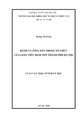Luận văn thạc sĩ hành vi công dân trong tổ chức của giáo viên mầm non thành phố hà nộiconverted