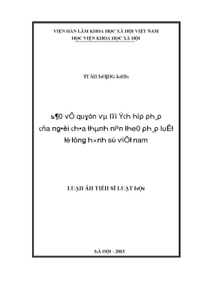Luận văn bảo vệ quyền và lợi ích hợp pháp của người chưa thành niên theo pháp luật tố tụng hình sự việt nam