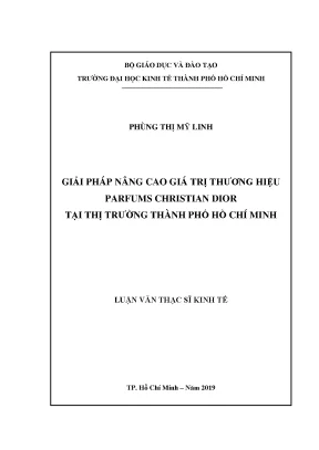 Luận văn giải pháp nâng cao giá trị thương hiệu parfums christian dior tại thị trường tp hcm