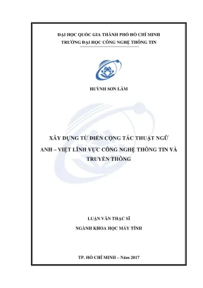 Luận văn thạc sĩ khoa học máy tính xây dựng từ điển cộng tác thuật ngữ anh việt lĩnh vực công nghệ thông tin và truyền thông