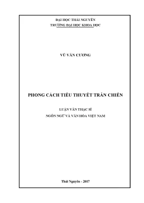 Luận văn phong cách tiểu thuyết trần chiến