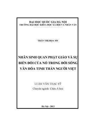 Luận văn thạc sĩ nhân sinh quan phật giáo và sự biến đổi của nó trong đời sống văn hóa tinh thần người việt luận văn ths châu á học 60 31 50