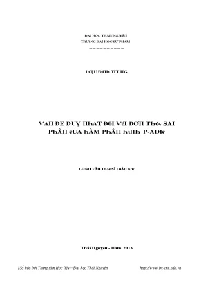 Luận văn vấn đề duy nhất đối với đơn thức sai phân của hàm phân hình p adic