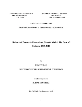 Luận văn balance of payments constrained growth model the case of vietnam 1995 2010