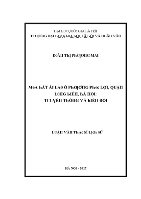 Luận văn múa hát ải lao ở phường phúc lợi quận long biên hà nội
