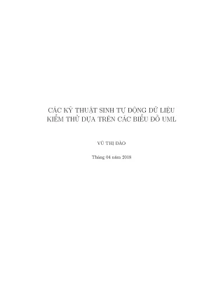 Luận án tiến sĩ các kỹ thuật sinh tự động dữ liệu kiểm thử dựa trên các biểu đồ uml luận án ts máy tính 624801