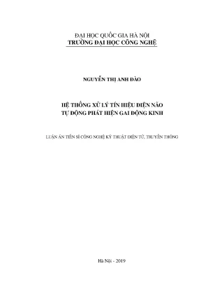 Luận án tiến sĩ hệ thống xử lý tín hiệu điện não tự động phát hiện gai động kinh