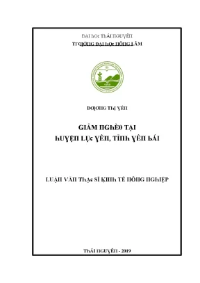 Luận văn giảm nghèo tại huyện lục yên tỉnh yên bái