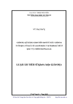 Luận văn giáo dục kĩ năng giao tiếp cho trẻ mẫu giáo 5 6 tuổi qua tổ chức trò chơi đóng vai theo chủ đề ở khu vực miền núi phía bắc