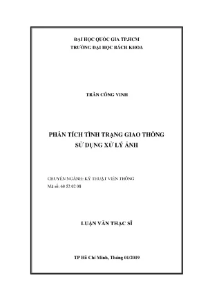 Luận văn thạc sĩ kỹ thuật viễn thông phân tích tình trạng giao thông sử dụng xử lý ảnh
