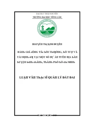 Luận văn đánh giá công tác bồi thường hỗ trợ và tái định cư tại một số dự án trên địa bàn huyện bình chánh thành phố hồ chí minh