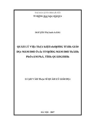 Luận văn quản lý việc thực hiện chương trình giáo dục mầm non ở các trường mầm non thành phố cẩm phả tỉnh quảng ninh 01