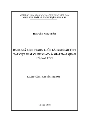 Luận văn đánh giá hiện trạng buôn bán chim ăn thịt tại việt nam và đề xuất các giải pháp quản lý bảo tồn