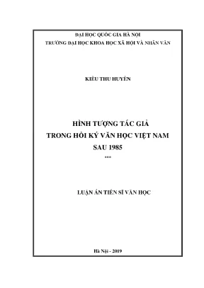 Luận văn hình tượng tác giả trong hồi ký văn học việt nam sau 1985