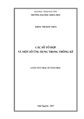 Luận văn các số tổ hợp và một số ứng dụng trong thống kê
