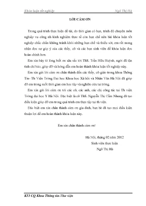 Luận văn thạc sĩ tìm hiểu sản phẩm và dịch vụ thông tin tại thư viện trường đại học y hà nội