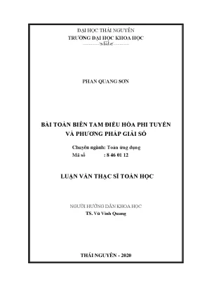 Luận văn bài toán biên tam điều hòa phi tuyến và phương pháp giải số