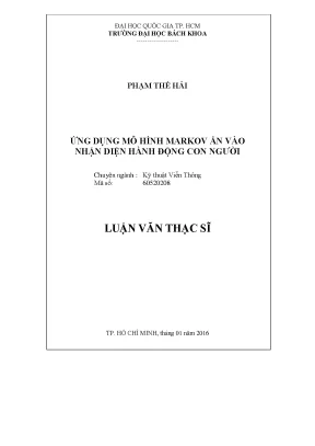 Luận văn thạc sĩ kỹ thuật viễn thông ứng dụng mô hình markov ẩn vào nhận diện hành động con người