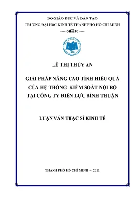 Luận văn giải pháp nâng cao tính hiệu quả của hệ thống kiểm soát nội bộ tại công ty điện lực bình thuận luận văn thạc sĩ