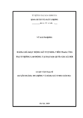 Luận văn đánh giá hoạt động hỗ trợ sinh viên thích ứng thị trường lao động tại đại học quốc gia hà nội