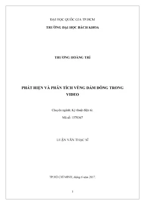 Luận văn thạc sĩ kỹ thuật điện tử phát hiện và phân tích vùng đám đông trong video