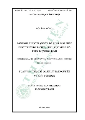 Luận văn đánh giá thực trạng và đề xuất giải pháp phát triển du lịch tại khu vực vùng hồ thủy điện hòa bình