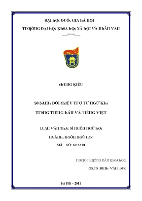 Luận văn so sánh đối chiếu trợ từ ngữ khí trong tiếng hán và tiếng việt