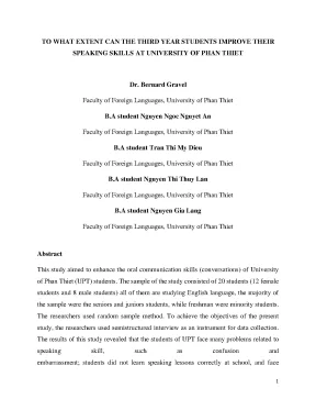 Topic 8 to what extent can the upt third year students improve their speaking skill