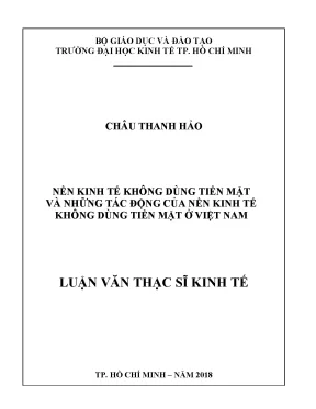 Luận văn nền kinh tế không dùng tiền mặt và những tác động của nền kinh tế không dùng tiền mặt ở việt nam