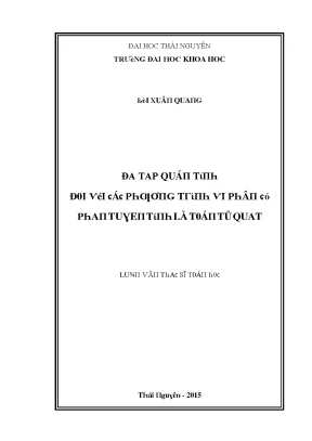 Luận văn đa tạp quán tính đối với các phương trình vi phân có phần tuyến tính là toán tử quạt