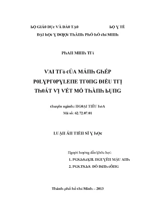 Luận văn vai trò của mảnh ghép trong điều trị thoát vị vết mổ thành bụng