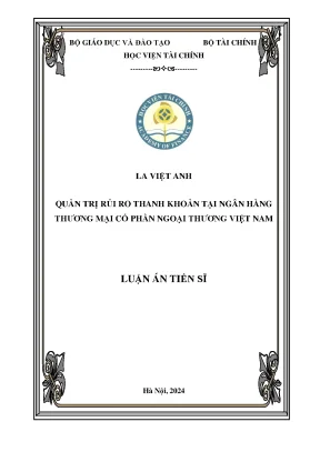 Đề tài luận án quản trị rủi ro thanh khoản tại ngân hàng thương mại cổ phần ngoại thương việt nam