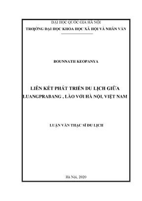 Luận văn thạc sĩ liên kết phát triển du lịch giữa luangprabang lào với hà nội việt nam