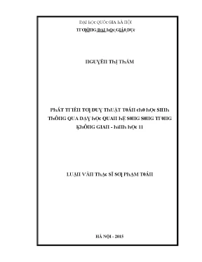 Luận văn phát triển tư duy thuật toán cho học sinh thông qua dạy học quan hệ song song trong không gian hình học 11