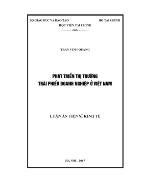 Luận án tiến sĩ kinh tế phát triển thị trường trái phiếu doanh nghiệp ở việt nam