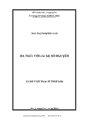 Luận văn đa thức với các hệ số nguyên