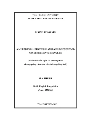 Luận văn phân tích diễn ngôn đa phương thức những quảng cáo đồ ăn nhanh bằng tiếng an