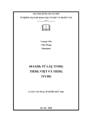 Luận văn so sánh từ láy trong tiếng việt và tiếng trung